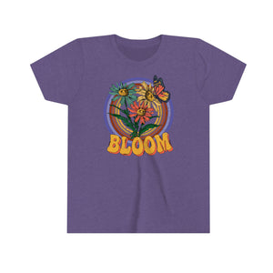 Bloom Flowers Youth Girls Retro T-shirt