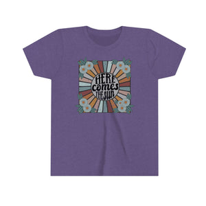 Here Comes The Sun Girls Youth Retro T-shirt