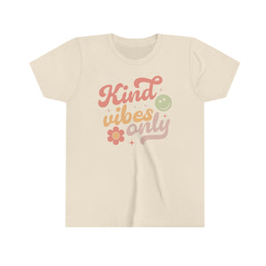 Kind Vibes Only Girls Retro T-shirt