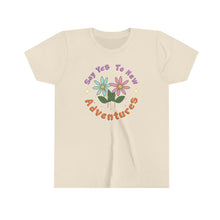 Load image into Gallery viewer, Say Yes to New Adventures Girls Youth Retro T-shirt
