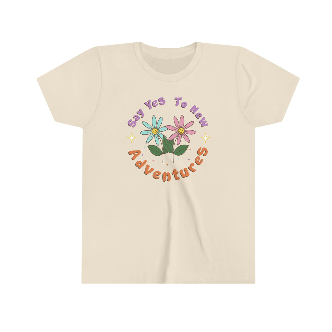 Say Yes to New Adventures Girls Youth Retro T-shirt