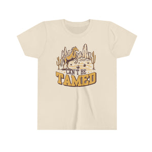 Cant Be Tamed Cowboy Youth Boys T-shirt