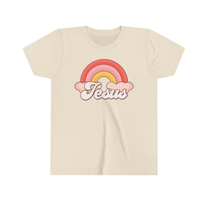 Jesus Rainbow Girls Retro T-shirt