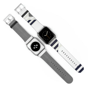 Linear Geo Faux-Leather Apple Watch Band