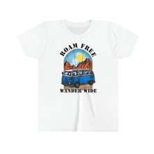 Load image into Gallery viewer, Roam Free Wander Wide Youth Boys T-shirt
