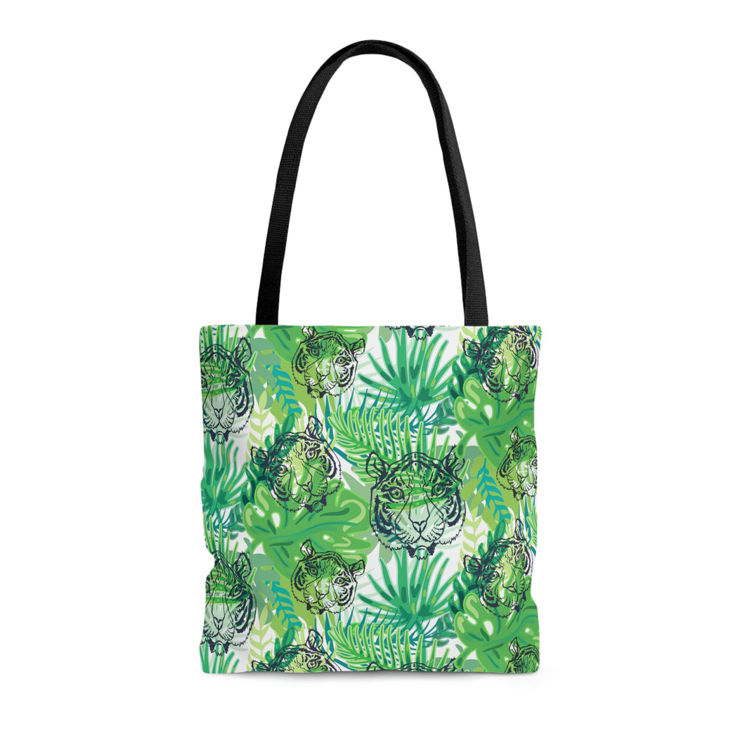 Green Jungle Tiger High Quality Tote Bag