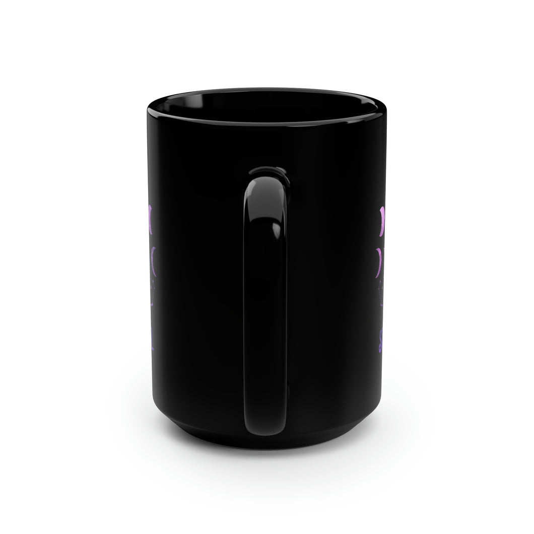 Stay Magical Celestial Purple Black Mug, 15oz