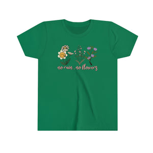 No Rain No Flowers Girls Youth Retro T-shirt