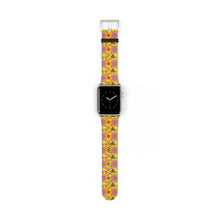 Load image into Gallery viewer, Retro 70&#39;s Mushrooms and Flowers Faux-Leather Apple Watch Band
