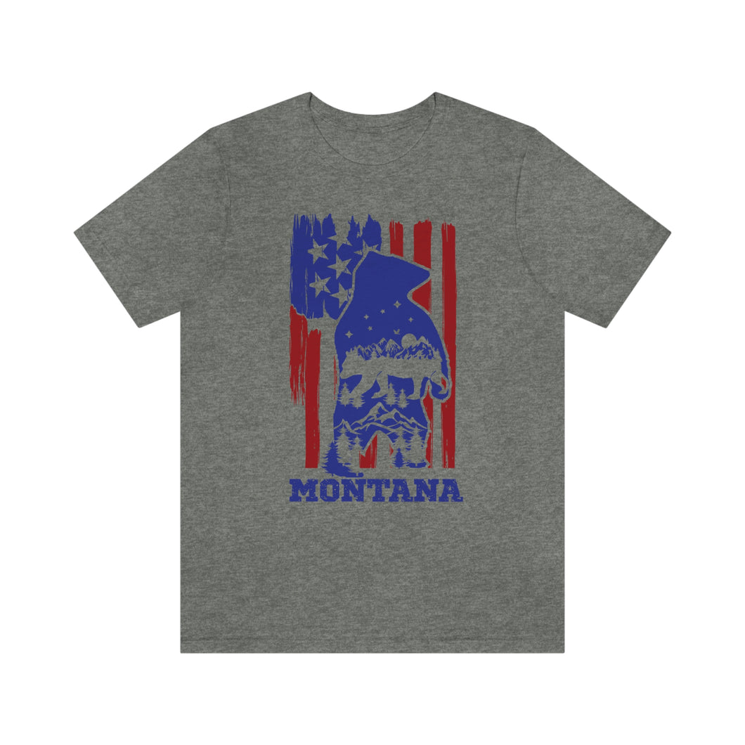 Montana America Bear Men's Short Sleeve Graphic Tee