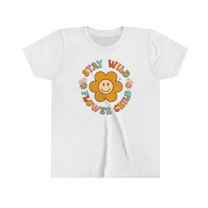 Stay Wild Flower Child Girls Youth Retro T-shirt