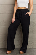 Load image into Gallery viewer, GeeGee Dainty Delights Textured High Waisted Pant in Black
