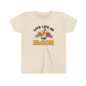 Live Life In Full Bloom Youth Retro T-shirt