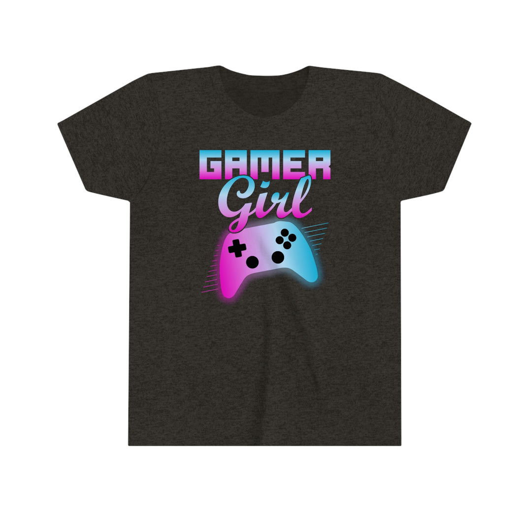 Gamer Girl Youth Girls Retro T-shirt