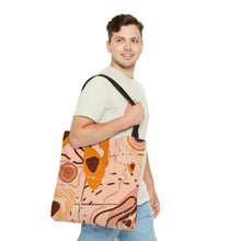 Load image into Gallery viewer, Abstract Peach and Brown High Quality Tote Bag
