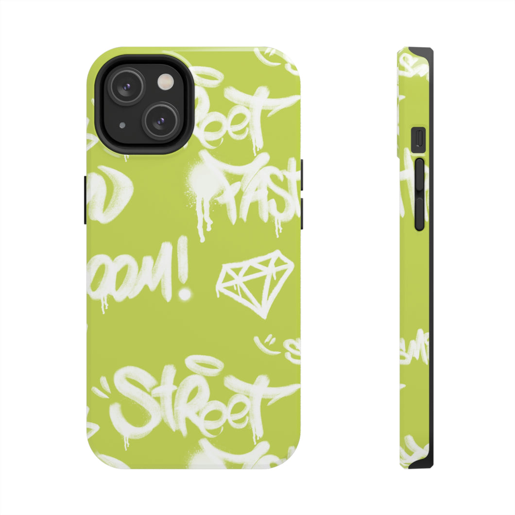 Graffiti Green Tough Phone Case, Case-Mate