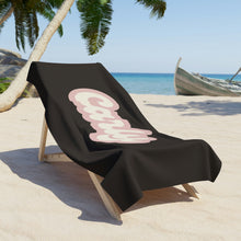 Load image into Gallery viewer, The Carly Black and Pink Custom Name Beach Towel
