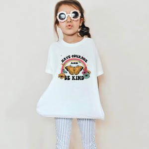 Have Courage Be Kind Girls Retro T-shirt