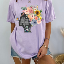 Load image into Gallery viewer, She Believed She Could So She Did Women’s Vintage T-shirt
