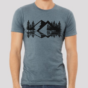 Moutains Sketch Men's Short Sleeve Graphic Tee