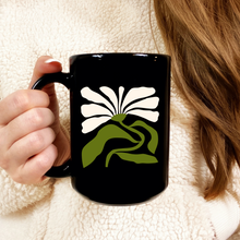 Load image into Gallery viewer, Flower White Abstract Mug, 15oz
