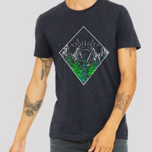 Load image into Gallery viewer, Nature Mountains Hand-Drawn Men&#39;s Short Sleeve Graphic Tee
