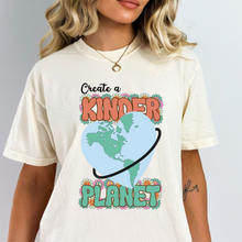 Load image into Gallery viewer, Create A Kinder Planet Retro Women’s Vintage T-shirt
