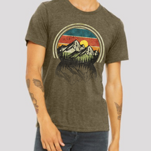 Load image into Gallery viewer, Mountain Adventure Retro Men&#39;s Short Sleeve Graphic Tee
