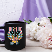 Load image into Gallery viewer, Long Live Rock and Roll Black Mug, 15oz
