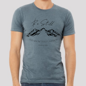 Be Still Psalm 45:10 Men's Short Sleeve Graphic Tee