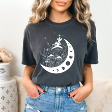 Load image into Gallery viewer, Crescent Moon with Mushroom Fairy Women’s Vintage T-shirt
