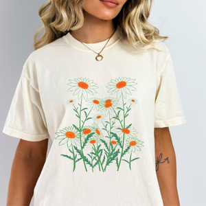 Wildflowers Stenciled Women’s Vintage T-shirt