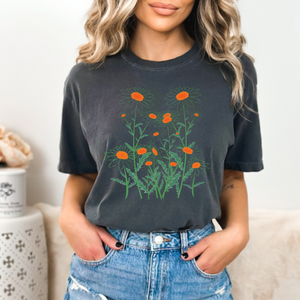 Wildflowers Stenciled Women’s Vintage T-shirt