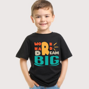 Work Hard Dream Big Youth Boys T-shirt